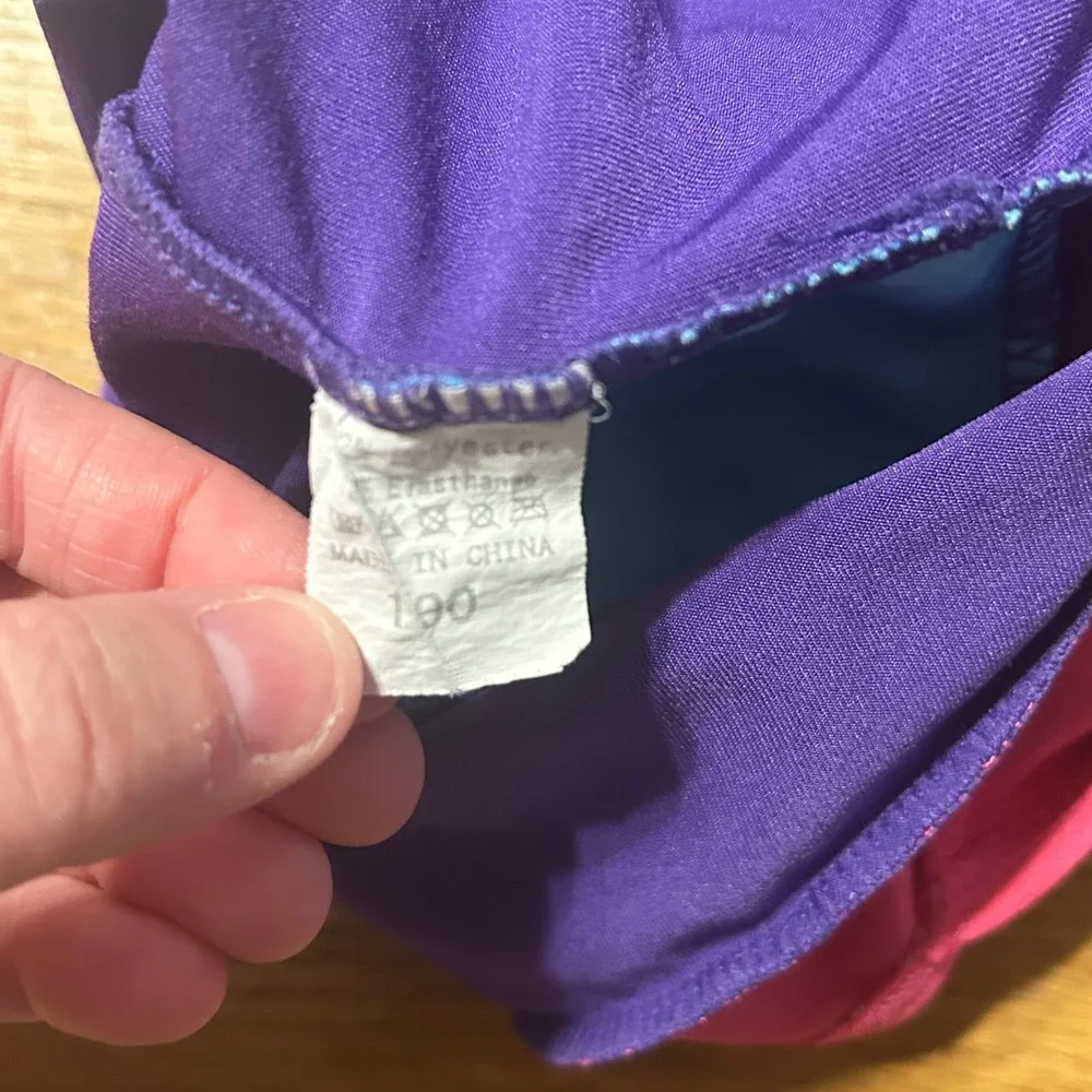 Kids‎ Gymnastics Leotard Sparkle Purple Pink Blue Sleeveless Dancewear 100